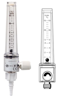 Ohio zuurstof flowmeter 0-15l/min